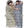 Ультралёгкий спальный мешок NATUREHIKE CNK2350WS023 M400 хлопковый с капюшоном весна осень зеленый, молния слева 6927595776063